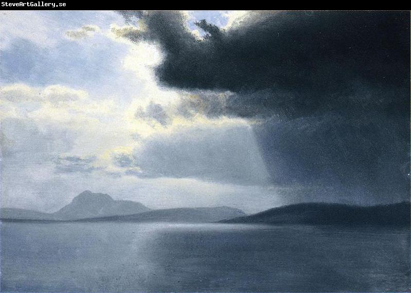 Albert Bierstadt Approaching Thunderstorm on the Hudson River